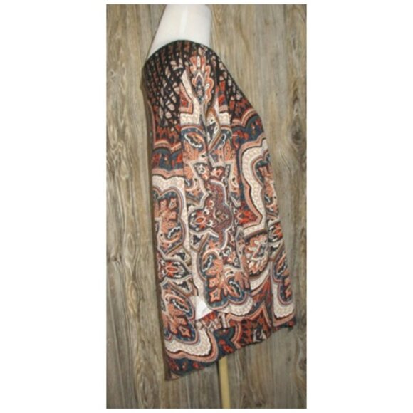 db established 1962 Womens Sz PL Petite Large Brown Paisley Fall Office Boho Top - Picture 4 of 13
